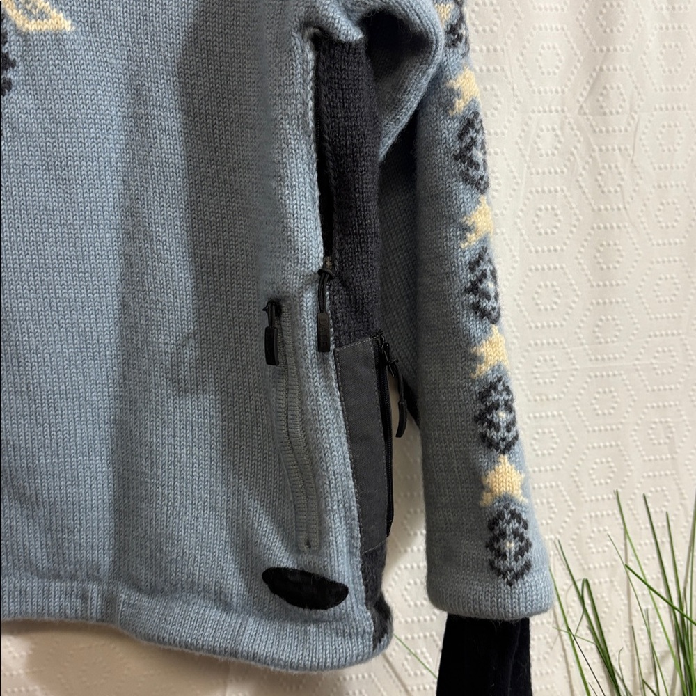 Dale of Norway Woman's Istind Windproof Windstopper blue Wool Ski Sweater Size L - Picture 4 of 16